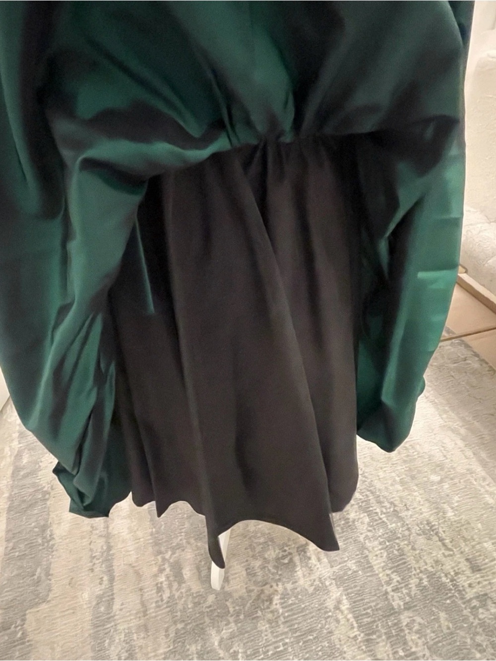Vintage Barboglio Cristina Jan Dress Womens 80s Off Shoulder Emerald Lined USA 6 - Picture 8 of 13